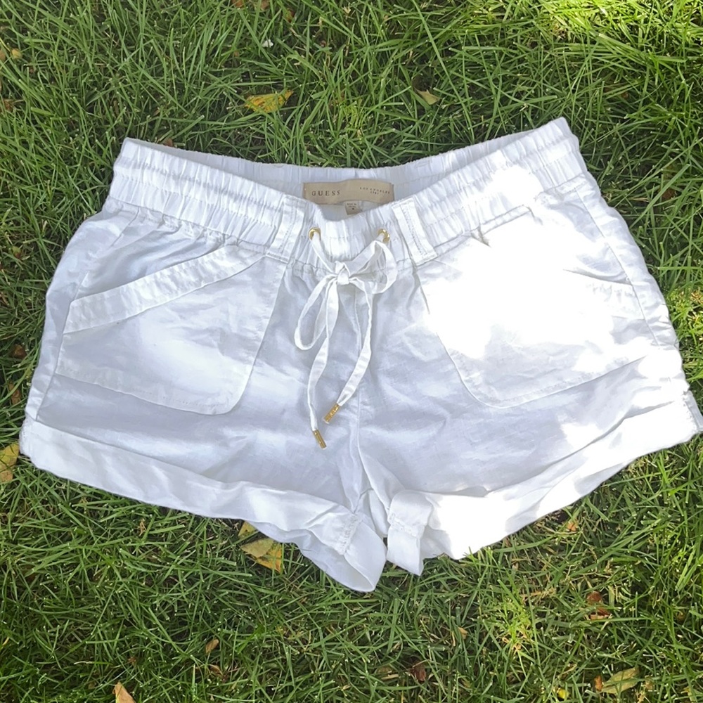 GUESS White Linen Shorts